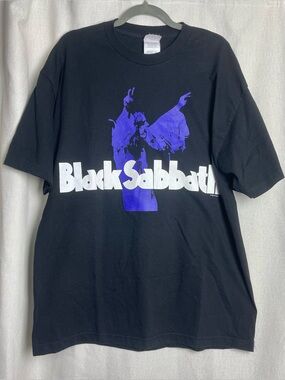 Vintage 2002 RARE Black Sabbath Purple Cross Metal Tour Shirt Size XL Band Tee